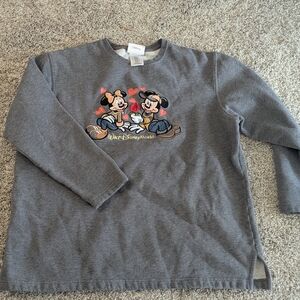 Disney Gray Kids Shirt with Mickey and Minnie Design